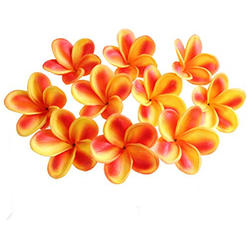 10 Piezas De Flores De Plumeria Realistas Y Naturales T...