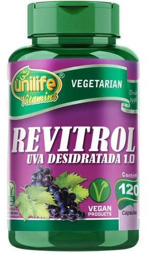 Uva Desidratada Revitrol Resveratrol - Unilife - 120 Cápsula