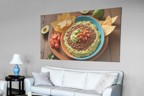 Cuadro Decorativo Canvas Totopos Y Frijoles Caseros 150x110