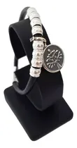 Comprar Pulsera Árbol De La Vida Cuero Negro Joya Plata Ley 950