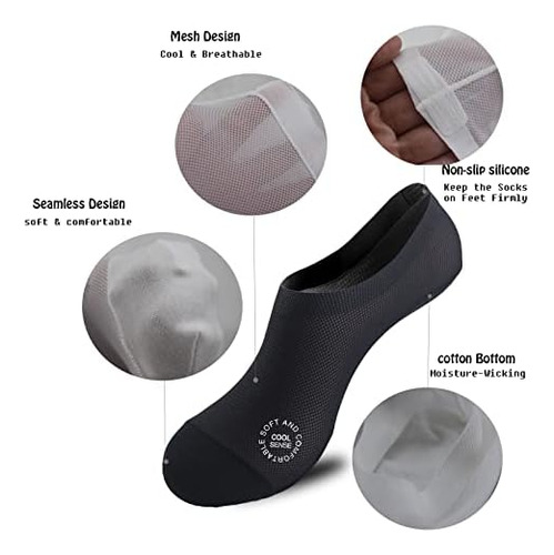 Phanously Calcetines Con Forro Ultrafino Antideslizantes Sin