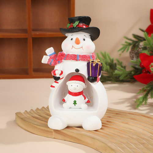 Adorno Navideño, Figura Decorativa Con Muñeco De Nieve
