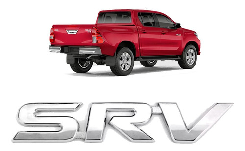 Emblema Todas Srv Hilux 2006 2015 2020 A 2022 Srv Cromado