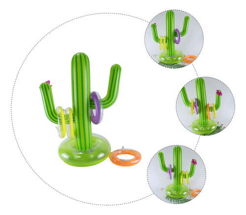 1 Juego De Juguetes De Cactus Simulados Con Anillos De Veran