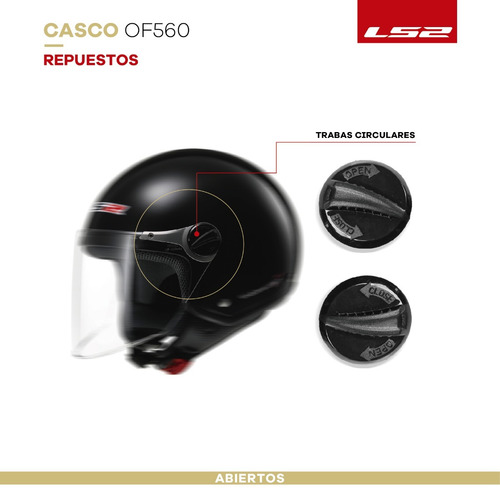 Imagen 2 de 3 de Repuesto Traba Circular Casco Ls2 Of 560