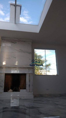 Imagem 3 de 7 de Sobrado Em Condomínio Com 03 Suítes, Ambas Com Closet, Lareira, Mármore, 02 Vagass À Venda, 415 M² - Quinta Da Baroneza Ii - Bragança Paulista/sp - So0437