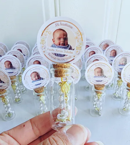 Souvenir Para Bautismo O Comunión, Con Mini Rosario!!!
