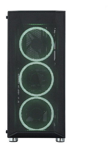 Gabinete Gamer Superframe Flow Rgb Vidro Temperado Com 3 Fan