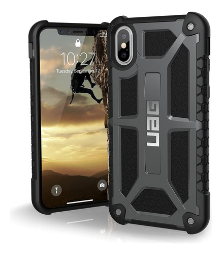 Case Uag Monarch Graphite Mil-std Para iPhone X / Xs 5.8 