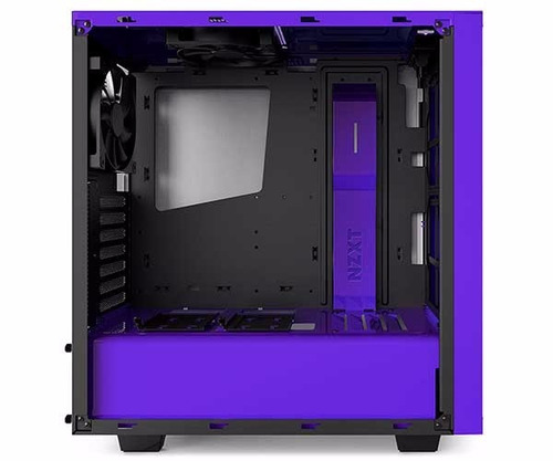 Gabinete Nzxt S340 Branco Com Roxo Ca-s340w-w3