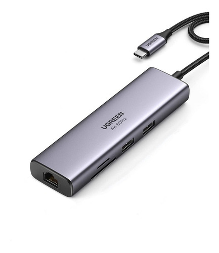 Imagem 1 de 10 de Hub Ugreen Usb-c 7 Em 1 Multi Portas - Rj45 Ethernet 60515