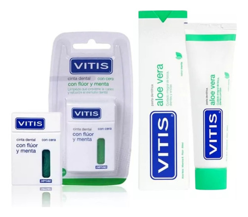 Pack Cinta Hilo Dental Vitis + Vitis Aloe Vera 100ml