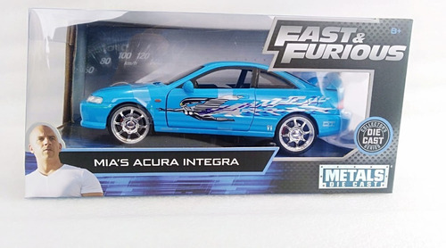 Acura Integra Mia's Fast & Furious, Escala 1:24, Metalico