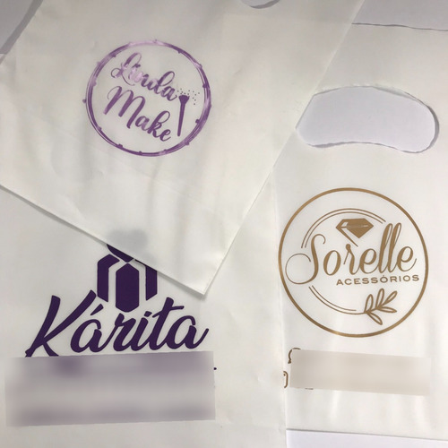 Sacola Plástica Personalizada 16x22 (0,12) Promoção 100 Unid