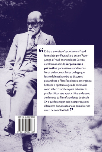 Ser justo com a psicanálise, de Birman, Joel. Editorial Editora José Olympio Ltda., capa mole em português, 2021