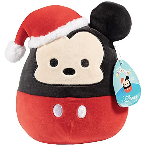 Squishmallow Mickey Mouse De 8 Pulgadas, Peluche Navide...