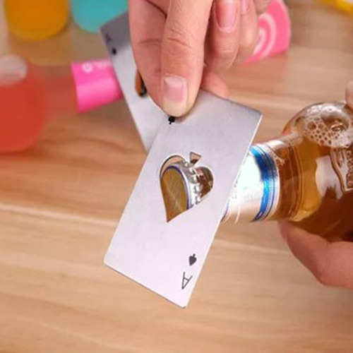 Abridor De Botellas De Cartas De Póquer Con Forma De Póquer,