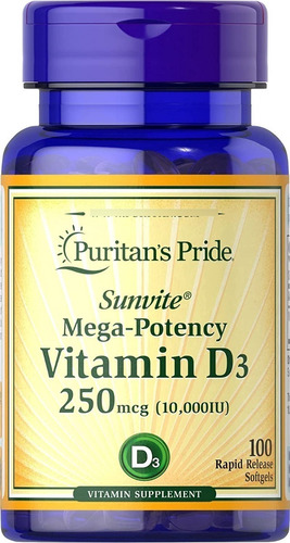 Vitamina D3 10.000 Iu - Unidad a $718