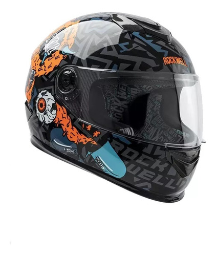 Casco Moto Integral Rockwell 929 Zombie Ruta 3 Motos