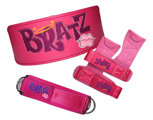 Kit Bratz Cinturon Faja Grilletes Straps Para Gym Cinto