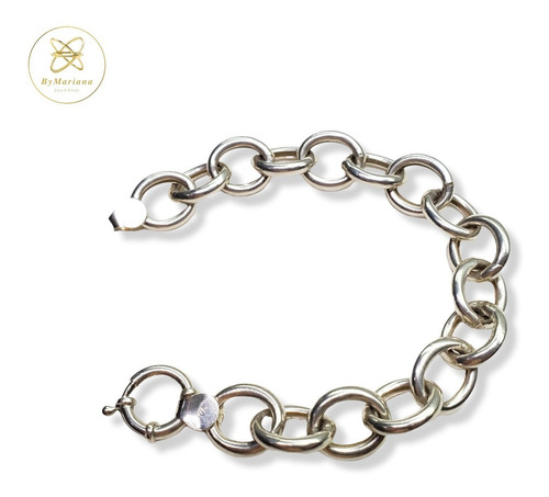 Imagen 1 de 6 de Pulsera Plata Argollas Ovaladas Grandes