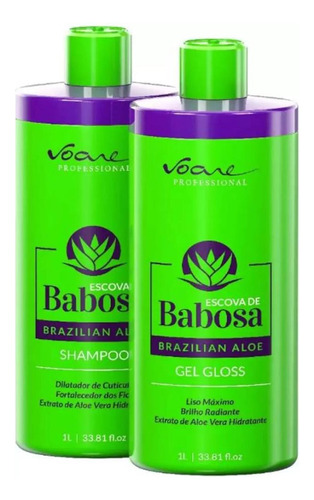 Kit Progressiva Babosa Gel Profissional Cabelos Cacheados