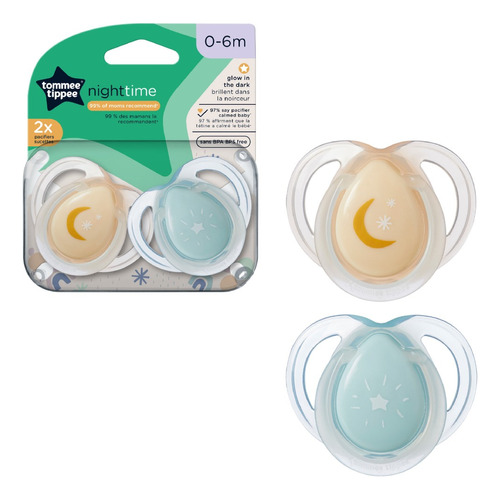 Chupetes 0-6 Meses Night Time Tommee Tippee