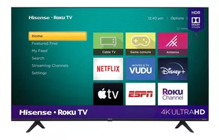 Pantalla Smart Tv Hisense 43 Roku 4k Ultra Hd Hdr Dts 43r6e3