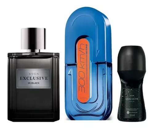 Kit Perfumes Avon - Exclusive In Black + 300 Km/h Nitro