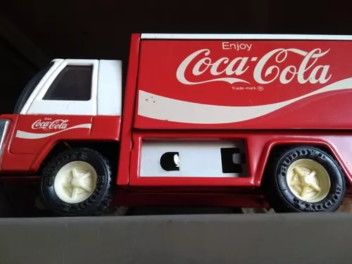 Coca Cola - Brinquedo antigo de lata - Lindo caminhão M