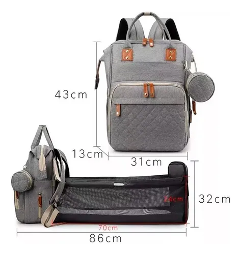 Pañalera Tipo Morral Cambiador Para Bebé