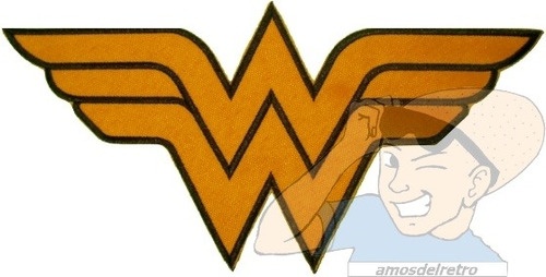 Parche Bordado Logo Mujer Maravilla Grande Wonder Woman