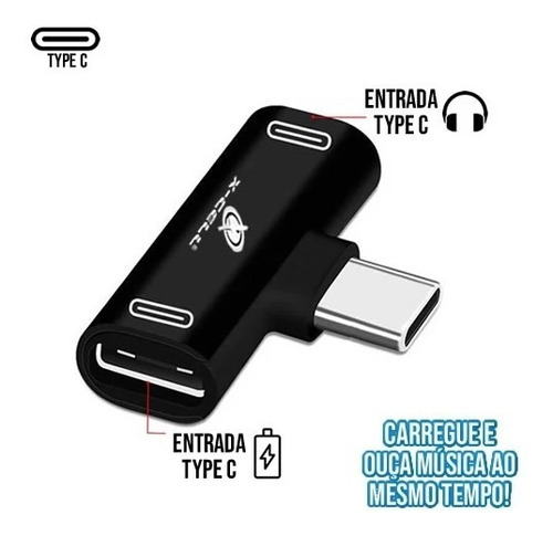 Adaptador USB-C a 2 USB-C hembra que carga para escuchar música ADP-30