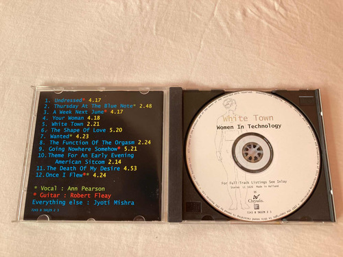 White Town / Women In Technology Cd 1997 Eu Impecable (Usado)