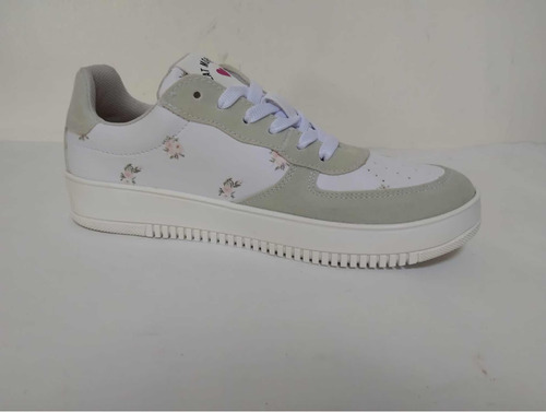 Tenis Blanco/beige Loly In The Sky Dama Talla 25.5mx Midge