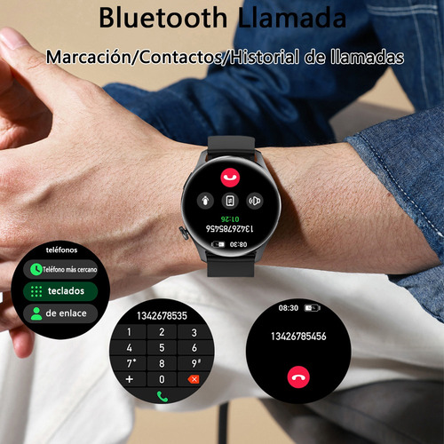 Reloj Inteligente Hombre Bluetooth Llamada Smartwatch