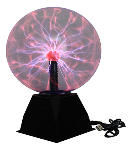 Nebula Plasma Ball Light Alimentado Por Usb 8 Pulgadas .