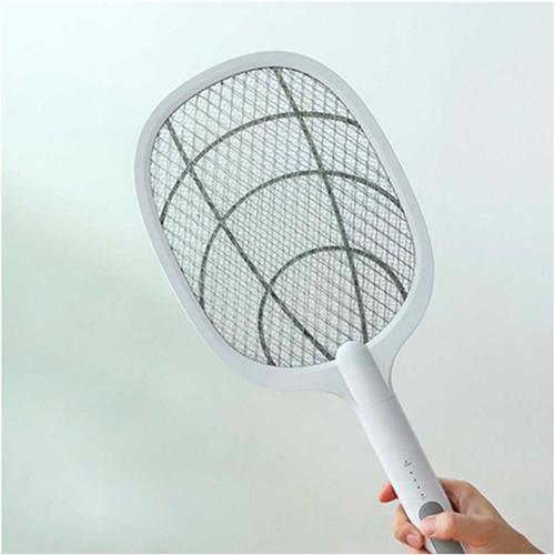 Imagen 3 de 7 de Raqueta Electrica Mata Mosquitos 2 En 1 Recargable Con Luz