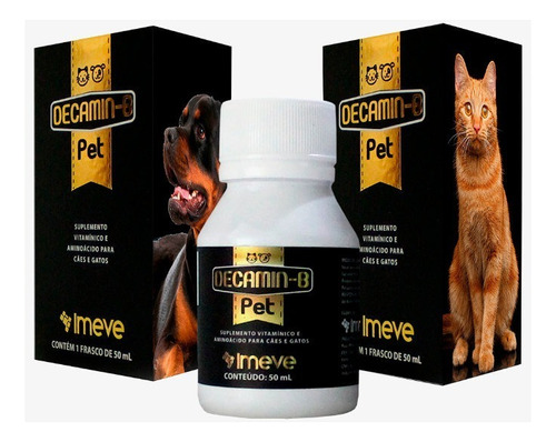 Decamin-b Pet  Suplemento Vitamínico Para Cães E Gatos-50ml