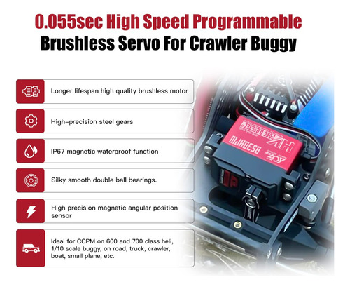 Agfrc 0.055sec High-speed Waterproof Servo Motor - 20kg