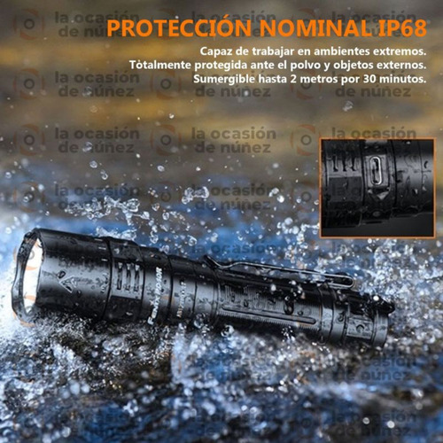 Imagen 5 de 9 de Linterna Led Fenix Pd40 Recargable De Mano 3000 Lumen Potent