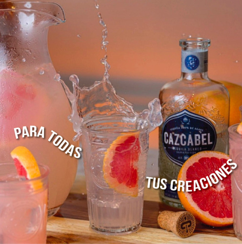 Cazcabel Tequila Blanco Artesanal 100% Agave Transparente