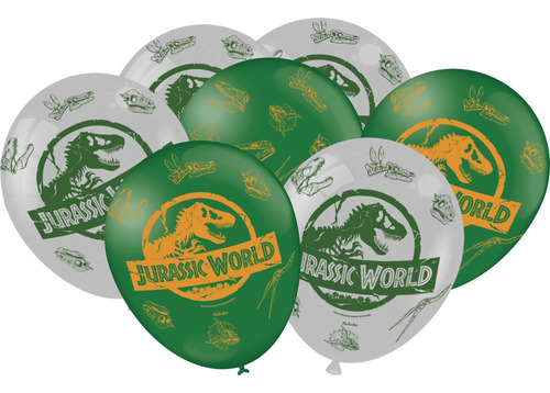 25 Bexigas Balões Jurassic World Decoração Festa