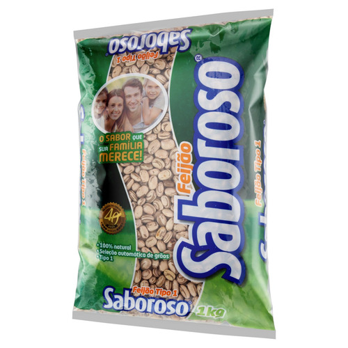 Imagem 2 de 4 de Feijão carioca cores Saboroso em pacote sem glúten 1 kg
