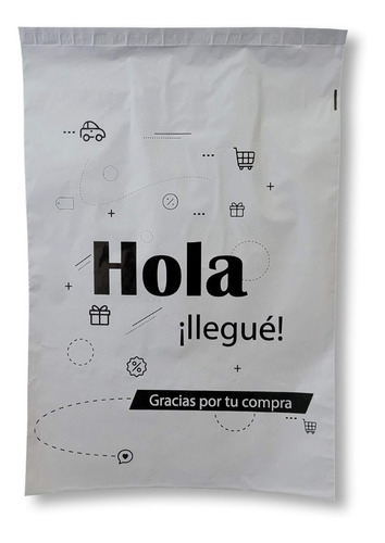 Bolsas E Commerce Hola Llegue 40x54 N3 Tricapa X 50