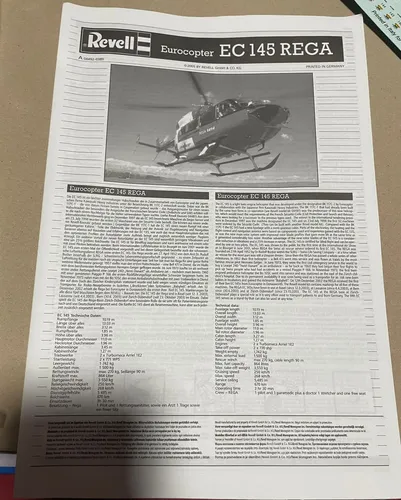 Revell - Eurocopter Ec 145 Rega - 1/32 (lacrado) | MercadoLivre