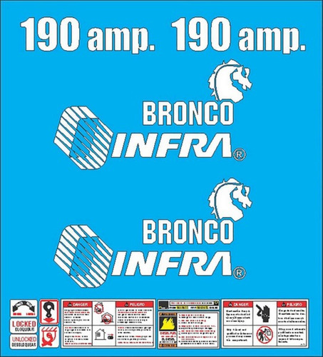 Calcomanías Bronco Infra 190 Amp Con Preventivos Originales