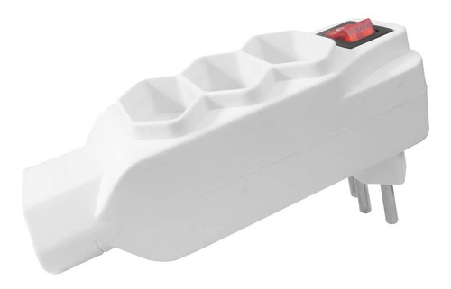 2 Adaptador De Tomada 4 Saídas Interruptor Pino Bejamim T