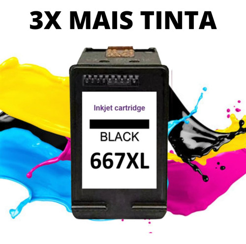 Cartucho 667 Preto Recarregável Advantage 2376 2774 2874
