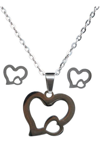  Collar Dije Corazón Amor Mujer Niña Joyería Regalo Estuche